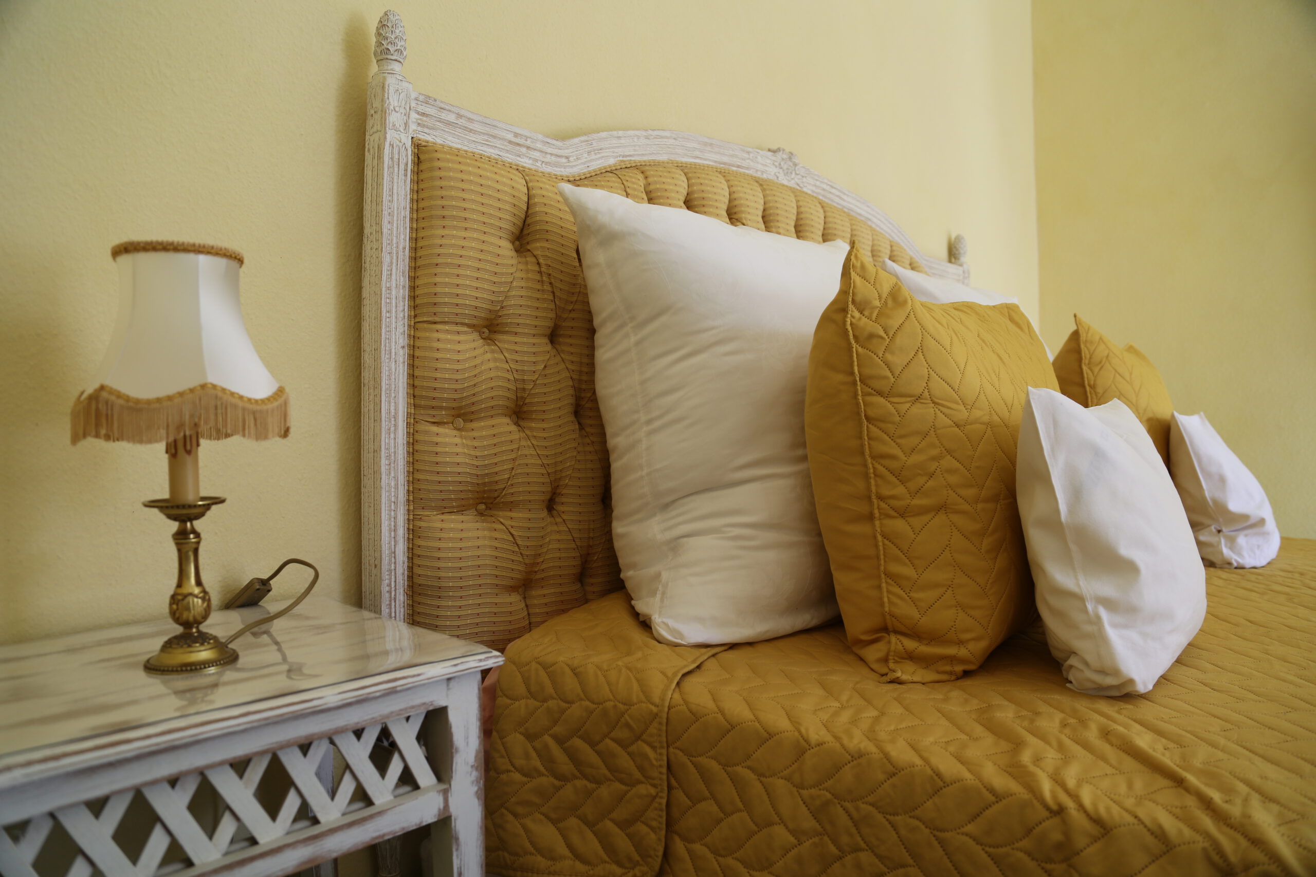 Schlafzimmer im Apartment Hermann Hesse
